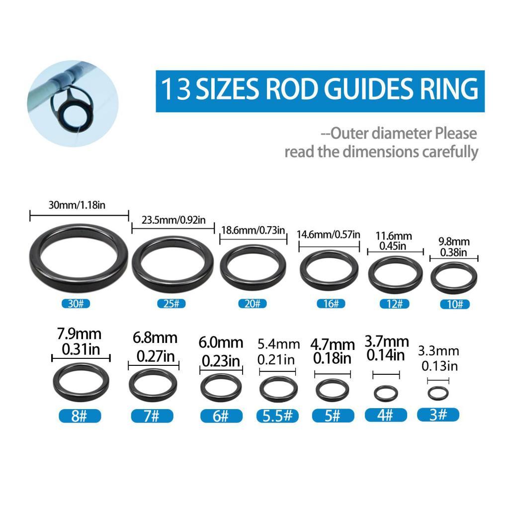 Fishing Rod Tip Replacement - 26개 낚싯대 가이드 세라믹 수리 키트