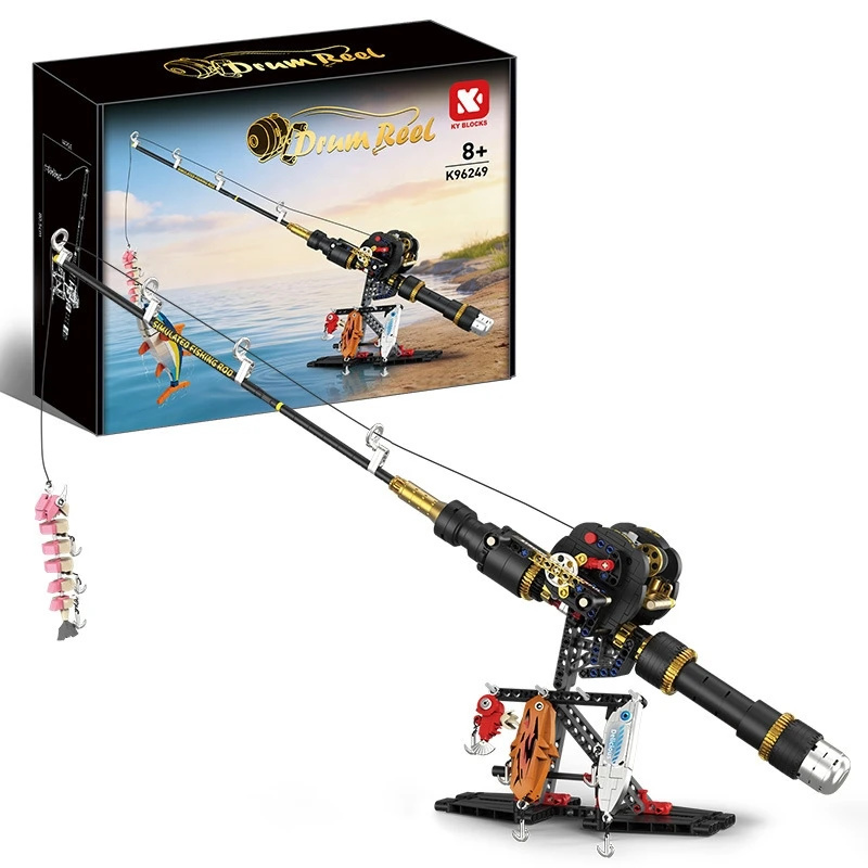 Fishing Rod Building Kit - 낚시 릴 빌딩 블록 장난감 세트,