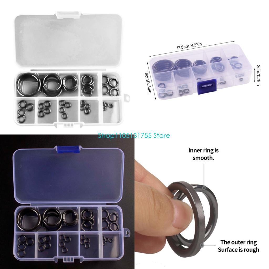 Fishing Rod Guide Replacement - K0EF 40Pcs 10 크기 4.72mm-3cm 외경