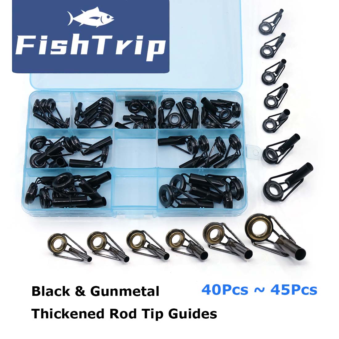 Fishing Rod Guide Replacement - FishTrip 로드 팁 수리 키트 5~50pcs