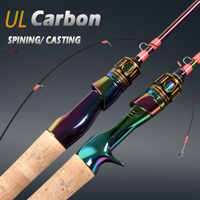 Fishing Rod Ice - 다채로운 솔리드 카본 낚싯대, UL 소프트