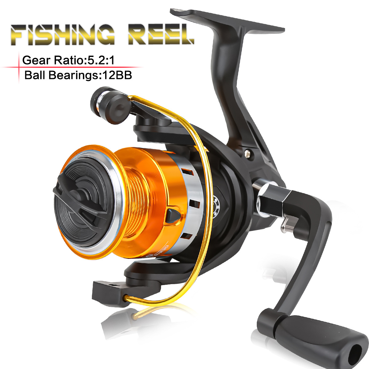 Fishing Rod Surf - 금속 스풀이 있는 스피닝 릴, 롱