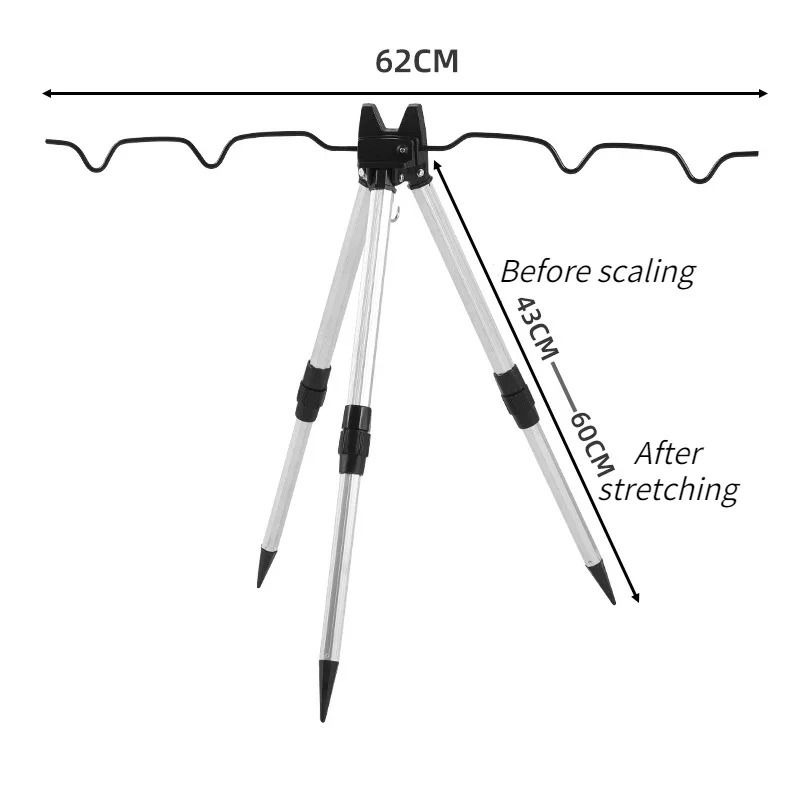 1 세트 낚시용 텔레스코픽 포지셔닝 알루미늄 합금 삼각 - Fishing Rod Casting 리뷰 및 가격