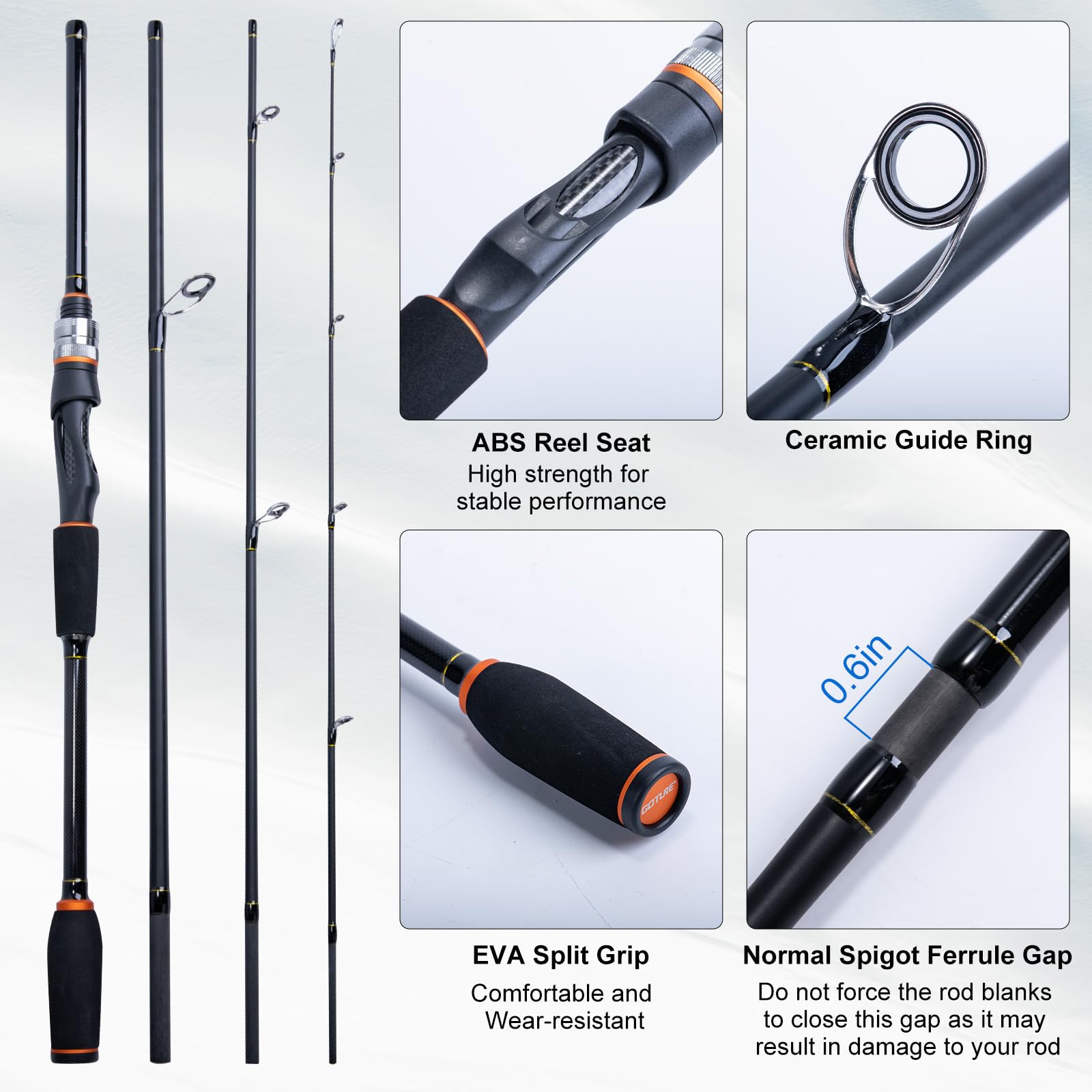 Goture 휴대용 스피닝 낚싯대 및 릴 콤보(여행용  - Fishing Rod Spinning 리뷰 및 가격