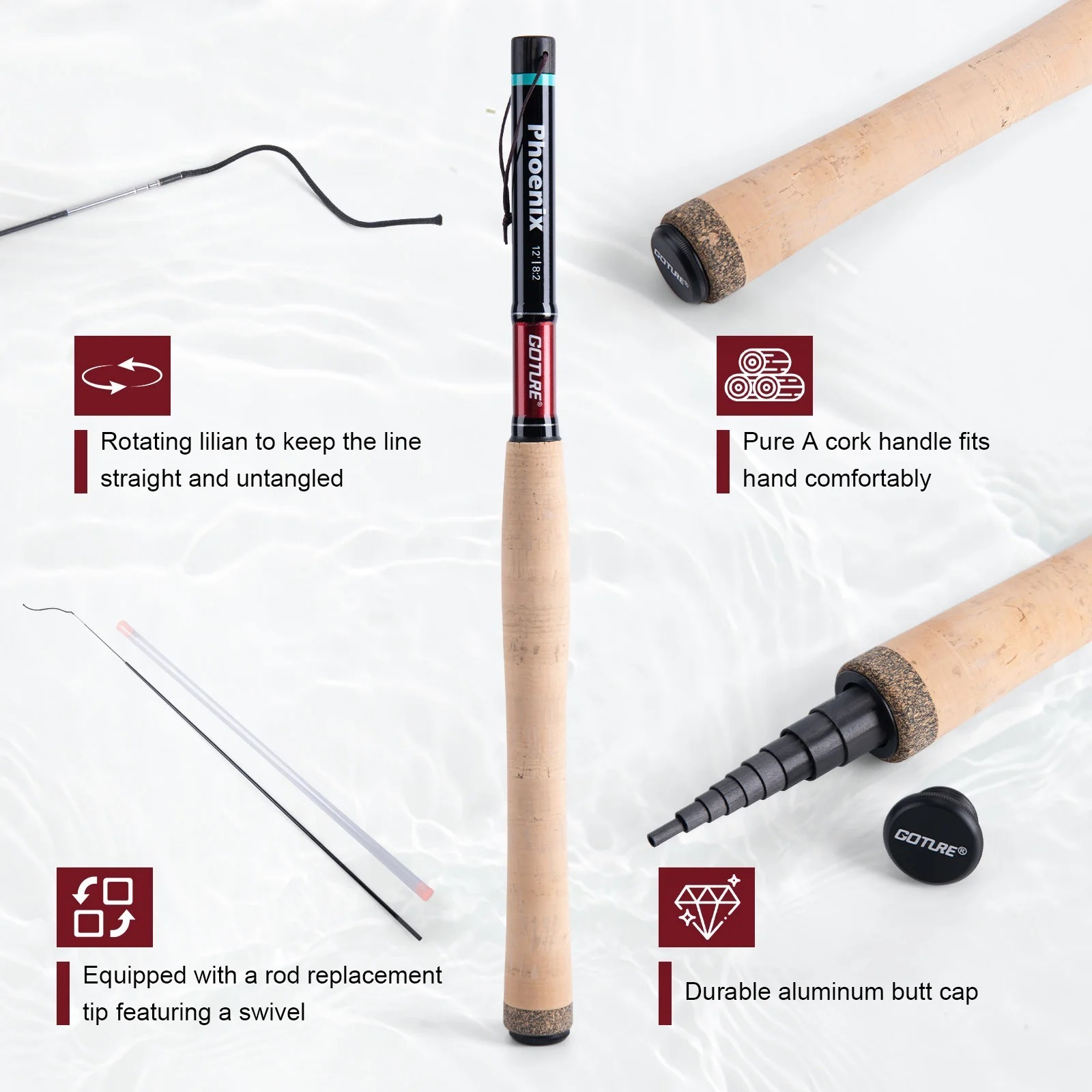 Goture 12FT 3.6M 텐카라 플라이 낚싯대 세 - Fishing Rod Fly 리뷰 및 가격