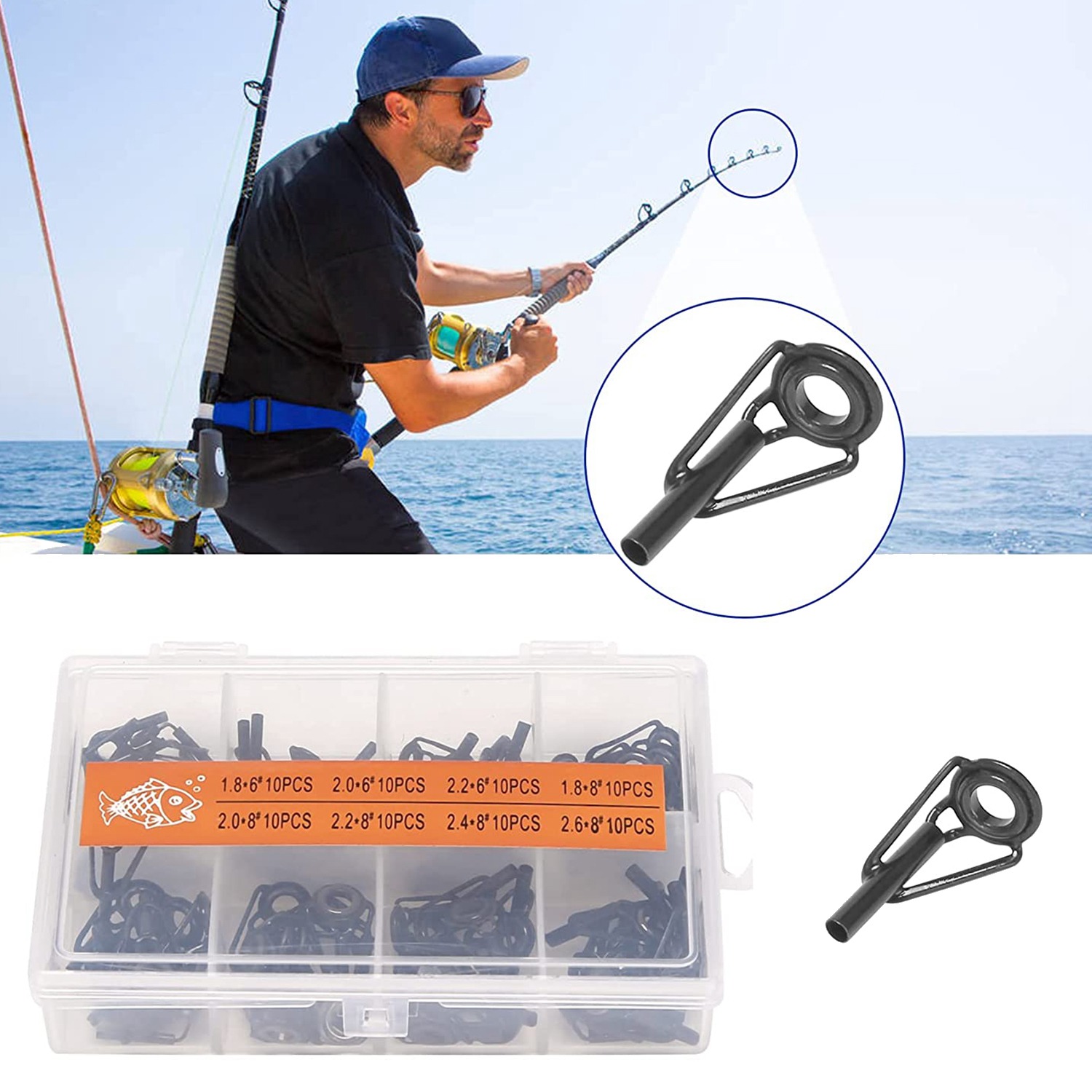 A69P-80 조각 낚싯대 팁 수리 키트 (담수/바닷물 - Fishing Rod Guide Replacement 리뷰 및 가격