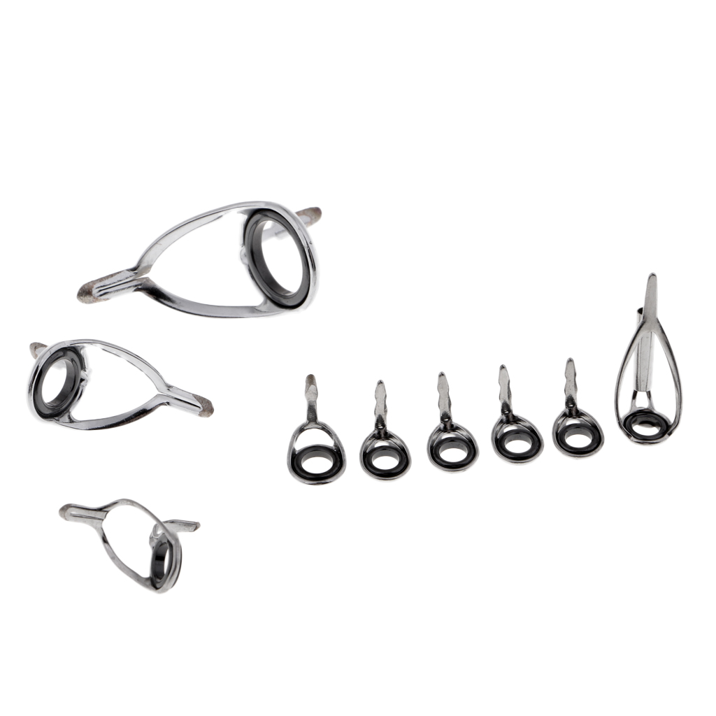 10 개/대 낚싯대 팁 팁 교체 강철 링 담수 Bait - Fishing Rod Guide Replacement 리뷰 및 가격