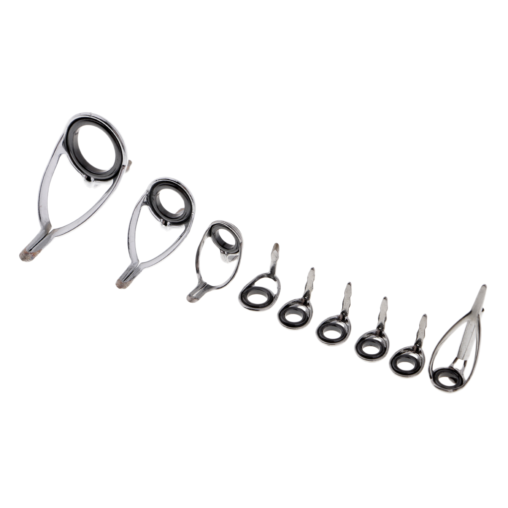 10 개/대 낚싯대 팁 팁 교체 강철 링 담수 Bait - Fishing Rod Guide Replacement 리뷰 및 가격