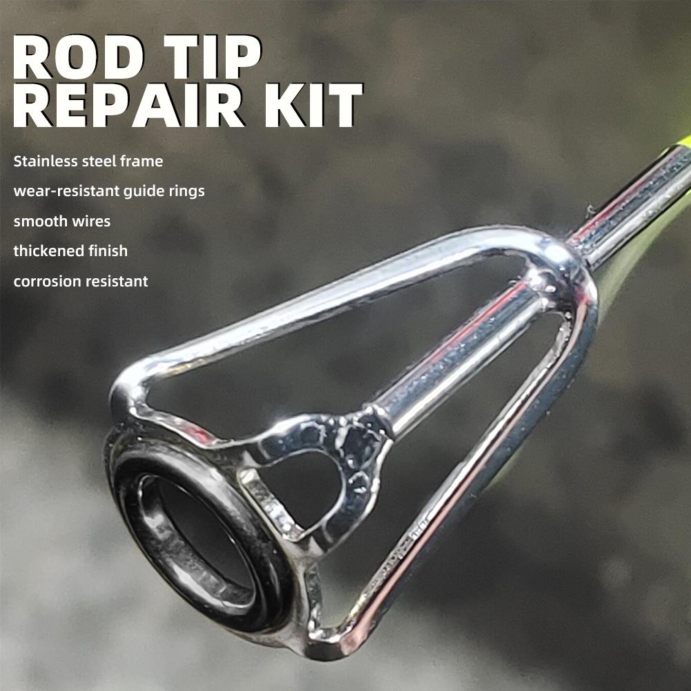 낚싯대 끝부분 수리 키트 10개 낚싯대 팁 교체 세트  - Fishing Rod Guide Replacement 리뷰 및 가격