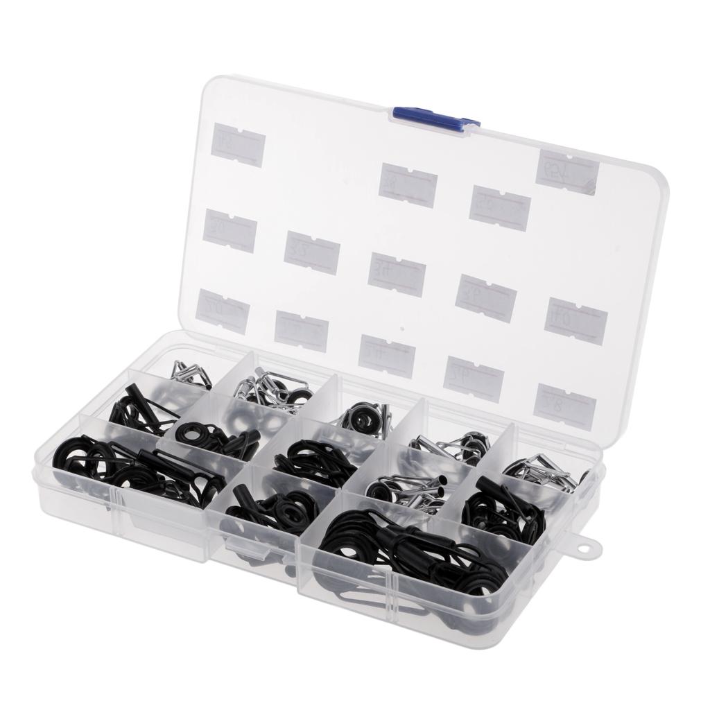 65개 낚싯대 가이드 링 세트(박스 포함) - 낚시 장 - Fishing Rod Guide Replacement 리뷰 및 가격