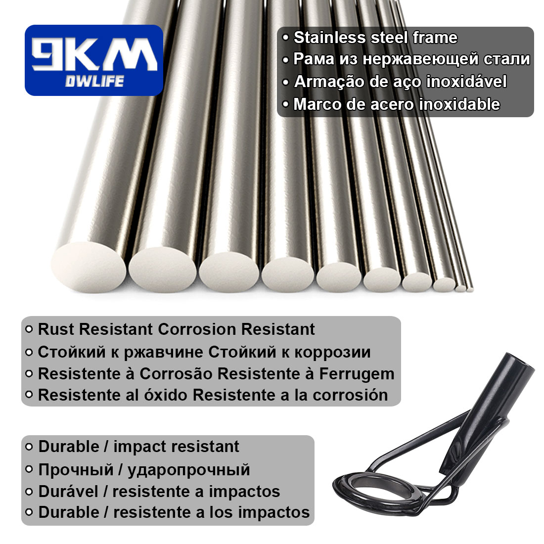 5Pcs 낚싯대 팁 가이드 수리 키트 스테인레스 스틸  - Fishing Rod Guide Replacement 리뷰 및 가격
