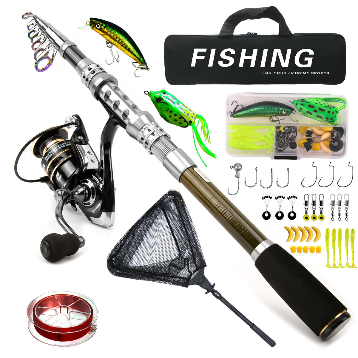 카본 루야 낚싯대 휠 세트 바다 낚시 텔레스코픽 낚싯대 - Fishing Rod Spinning 리뷰 및 가격