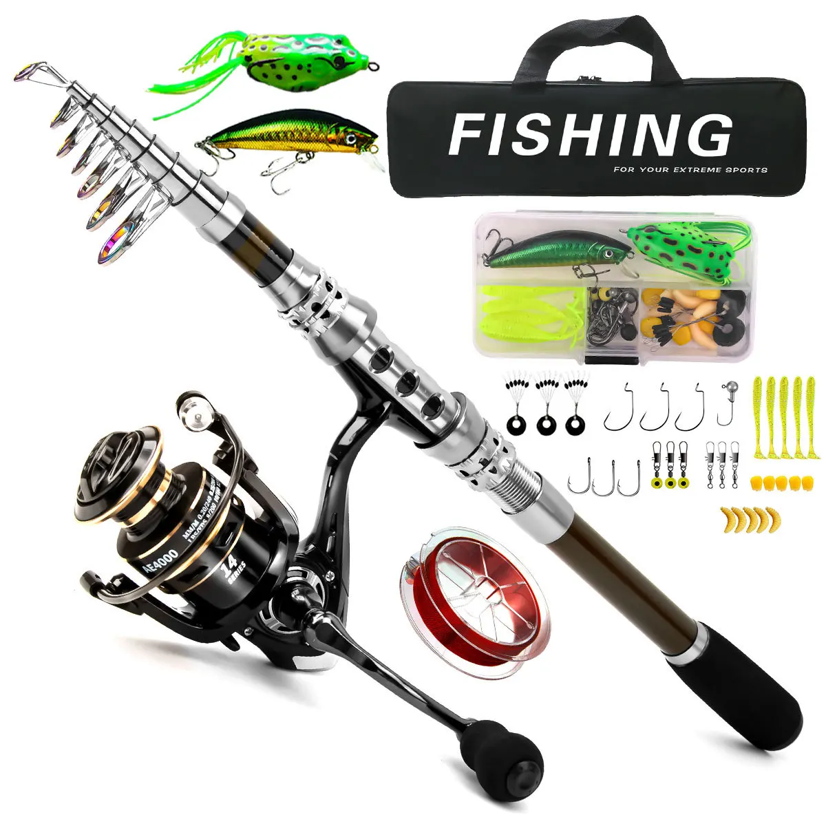 카본 루야 낚싯대 휠 세트 바다 낚시 텔레스코픽 낚싯대 - Fishing Rod Spinning 리뷰 및 가격