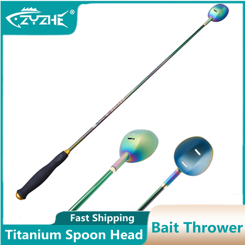 ZYZHE 미끼 투척기 티타늄 스푼 헤드 탄소 섬유 낚 - Fishing Rod Carbon Fiber 리뷰 및 가격