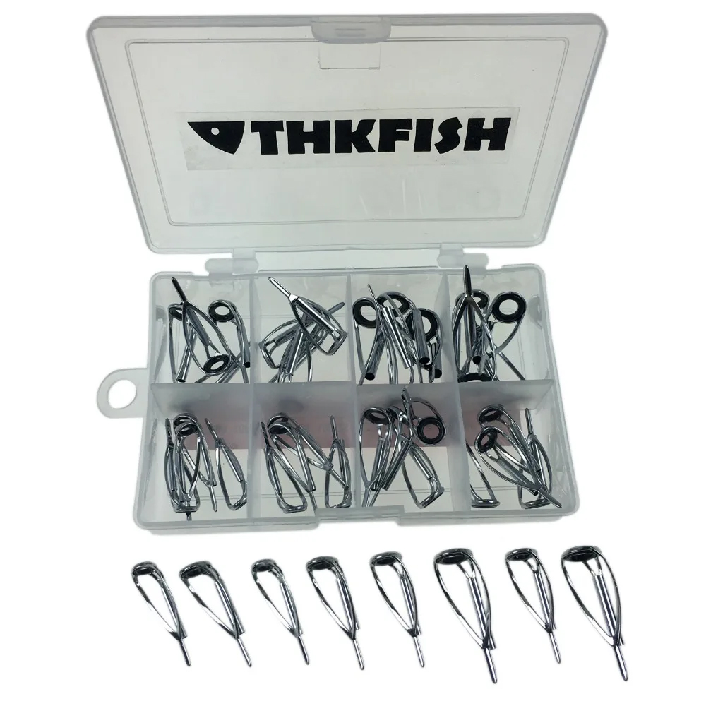 40pcs 낚싯대 팁 수리 키트 스테인레스 스틸 가이드 - Fishing Rod Guide Replacement 리뷰 및 가격