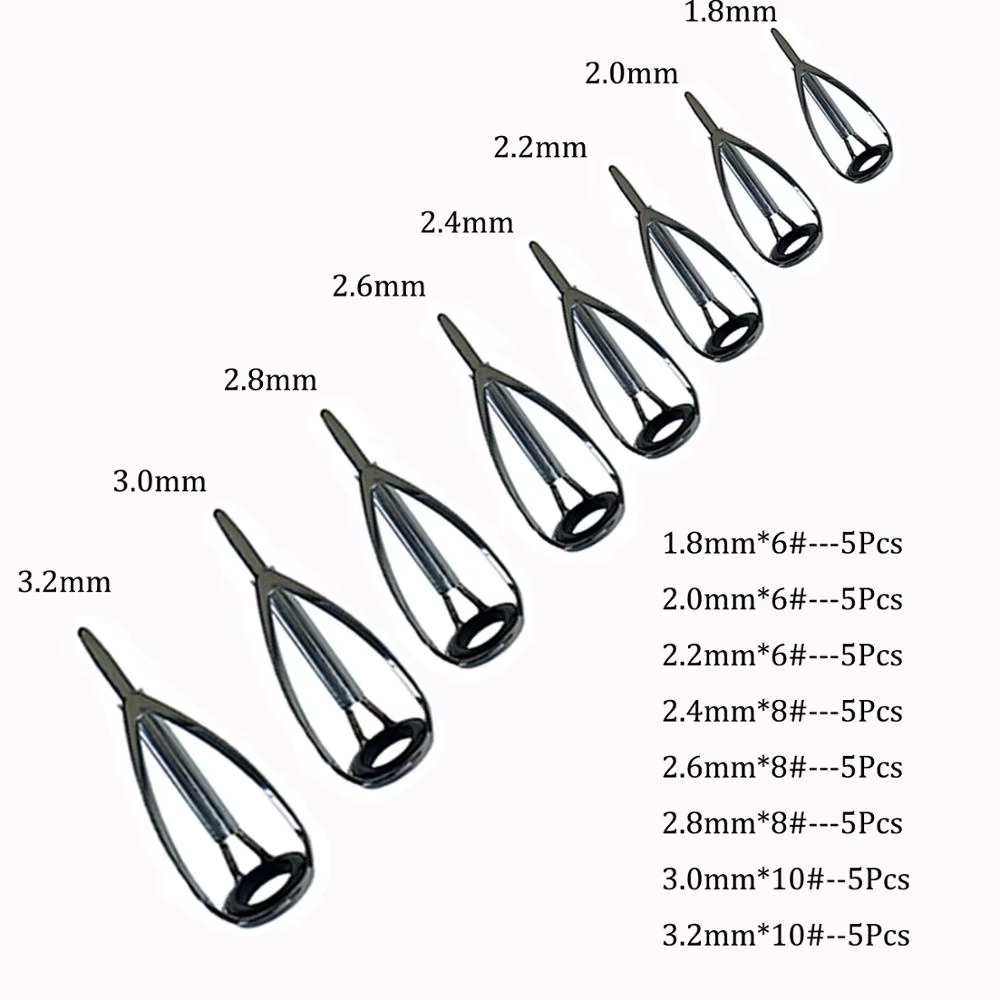 40pcs 낚싯대 팁 수리 키트 스테인레스 스틸 가이드 - Fishing Rod Guide Replacement 리뷰 및 가격