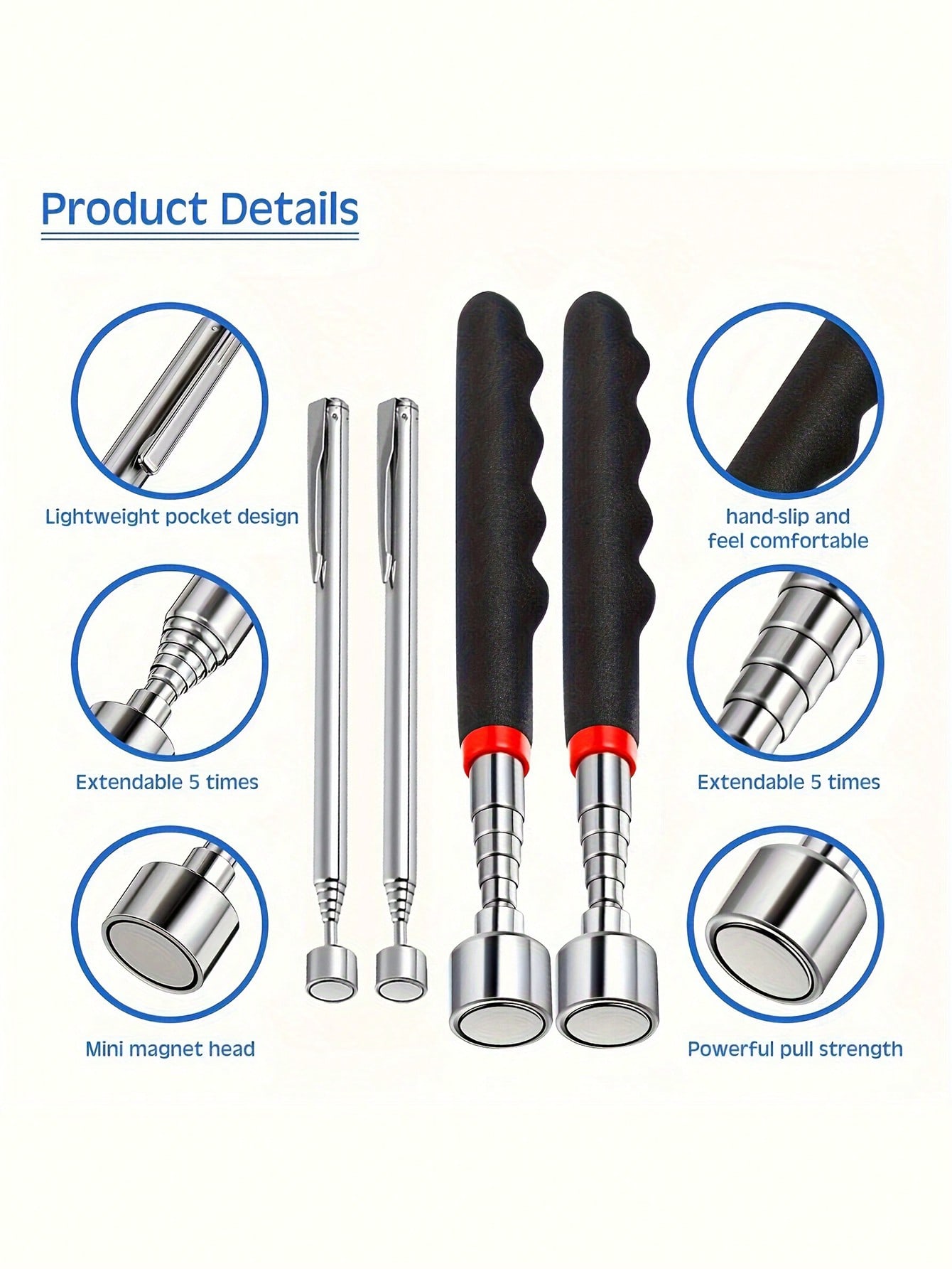 접이식 자석 픽업 도구 (손이 닿기 힘든 곳용) LED - Fishing Rod Telescopic 리뷰 및 가격