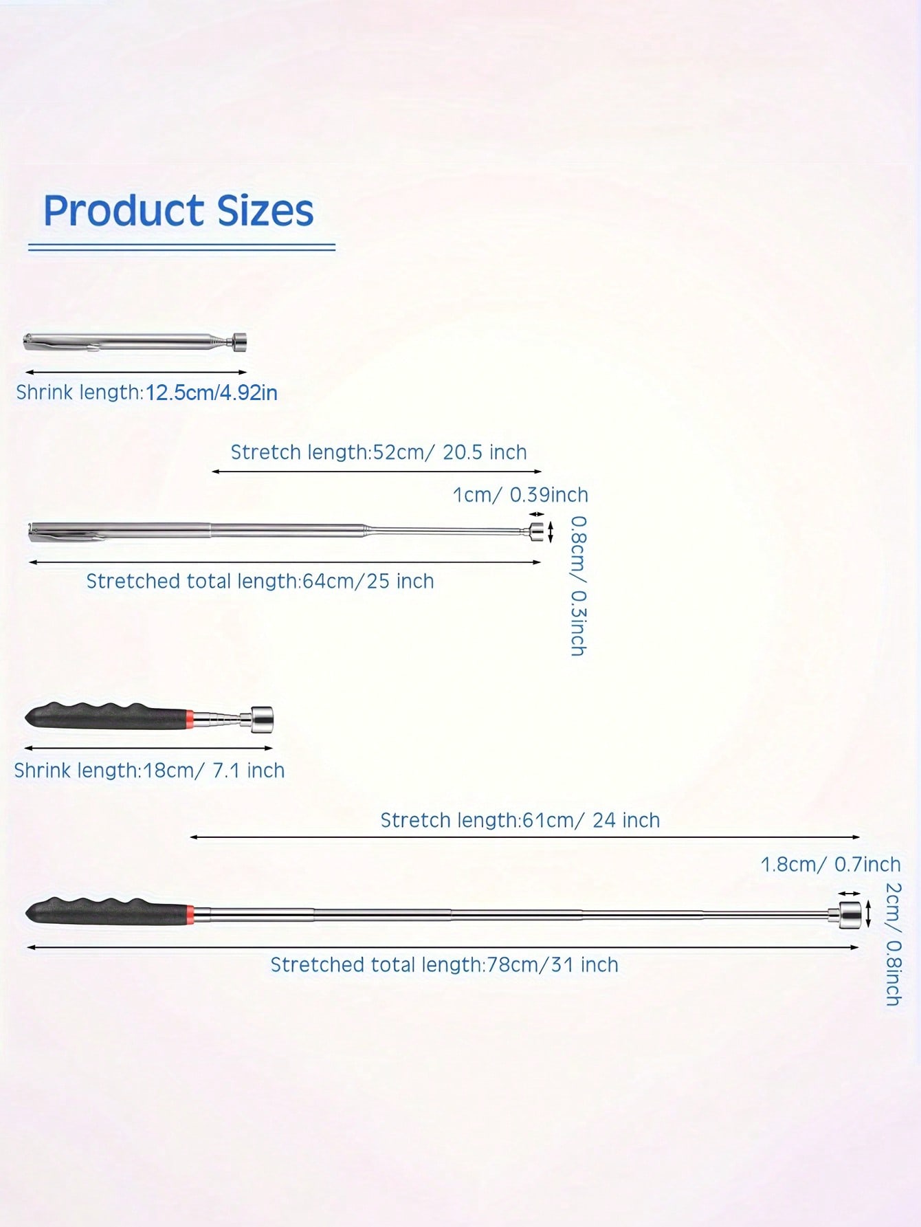 접이식 자석 픽업 도구 (손이 닿기 힘든 곳용) LED - Fishing Rod Telescopic 리뷰 및 가격