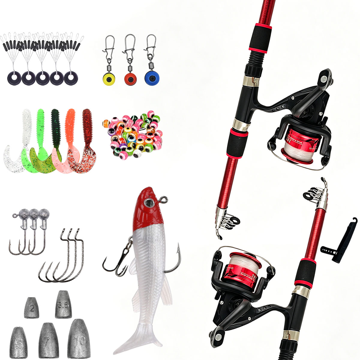 스피닝 낚싯대 및 릴 콤보 세트 1.8M 텔레스코픽 낚 - Fishing Rod Spinning 리뷰 및 가격