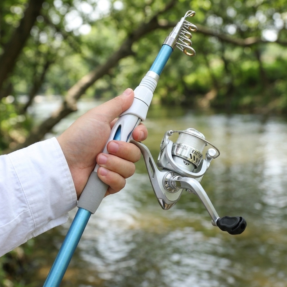 블루 화이트 1.8M 낚싯대 릴 콤보 세트 (태클 박스 - Fishing Rod Combo 리뷰 및 가격