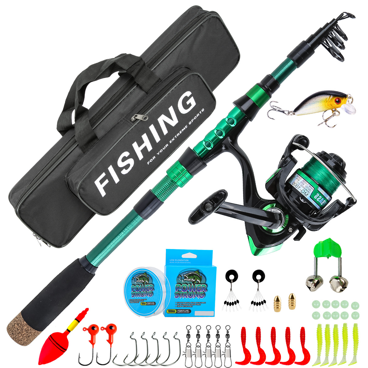 1.8미터 그린 카본 파이버 텔레스코픽 루어 낚싯대 콤 - Fishing Rod Carbon Fiber 리뷰 및 가격