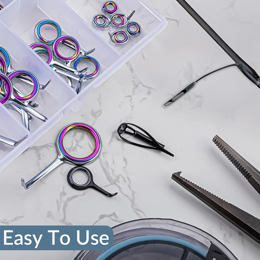 다채로운 낚싯대 가이드 링 키트, 스테인레스 스틸 낚싯 - Fishing Rod Guide Replacement 리뷰 및 가격