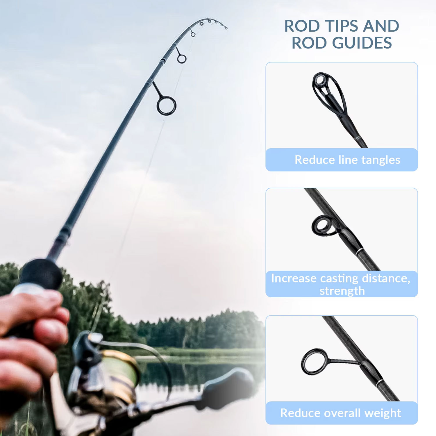 다채로운 낚싯대 가이드 링 키트, 스테인레스 스틸 낚싯 - Fishing Rod Guide Replacement 리뷰 및 가격