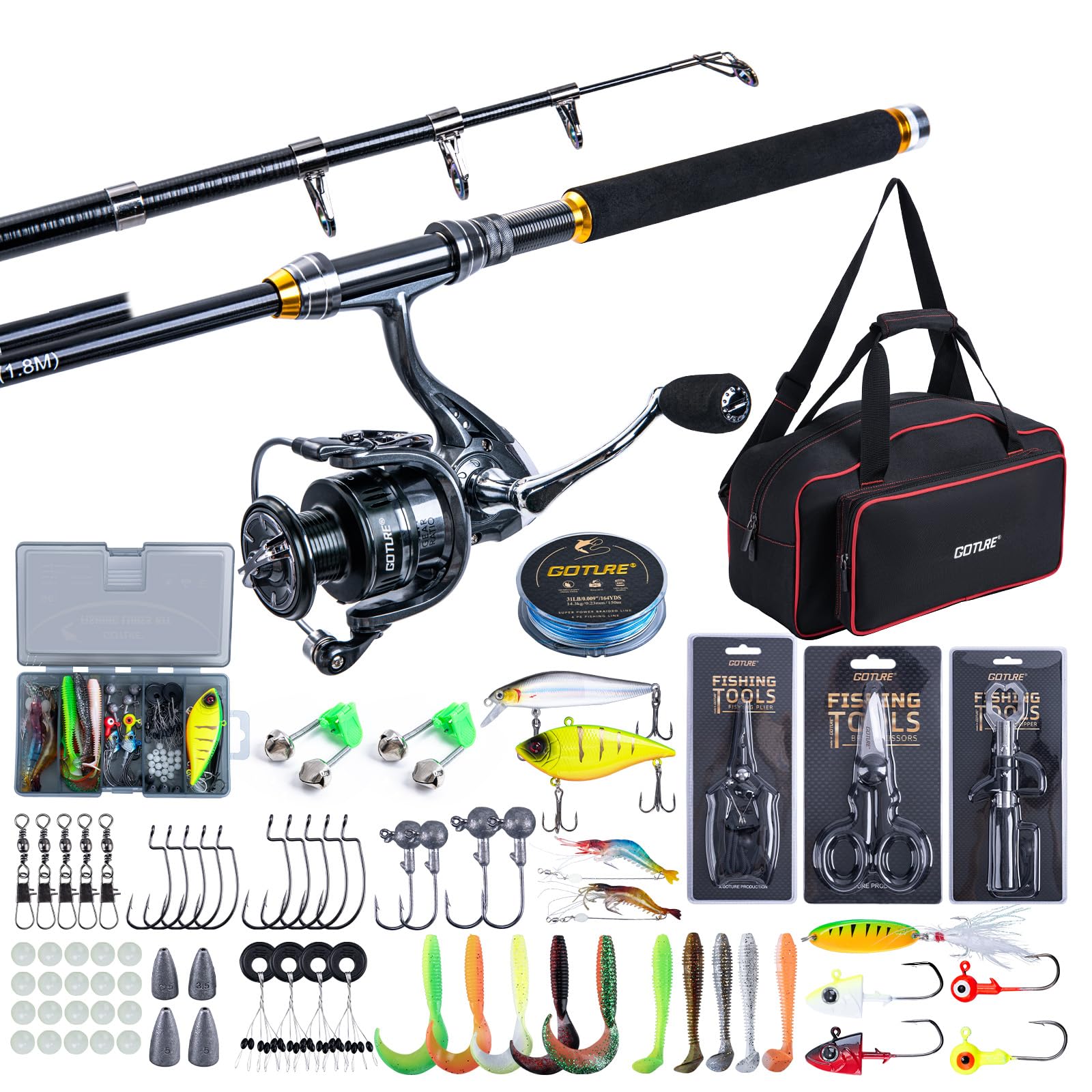 고투어 낚시 텔레스코픽 로드 및 릴 콤보 1.8M-2. - Fishing Rod Spinning 리뷰 및 가격