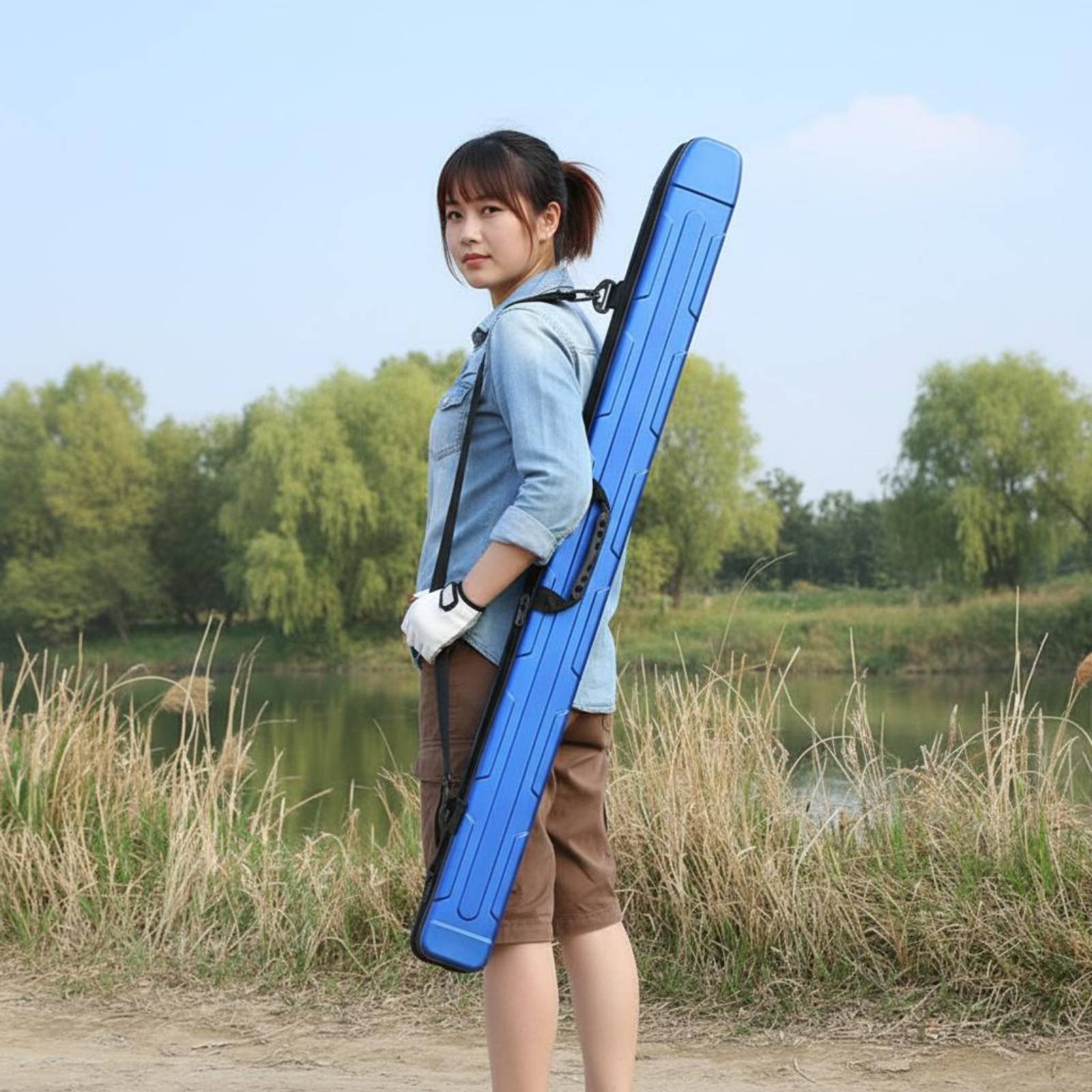하드 쉘 낚싯대 가방 경량 방수 낚싯대 가방 휴대용 낚 - Fishing Rod Case 리뷰 및 가격